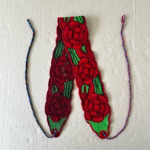 Artisanal Embroidered Mexican Sash Belt Traditional Cinto Fajero Embroidered